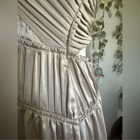 Jonathan Simkhai Strapless Gown Dress in stone NWT Formal Bridal - Picture 8 of 14